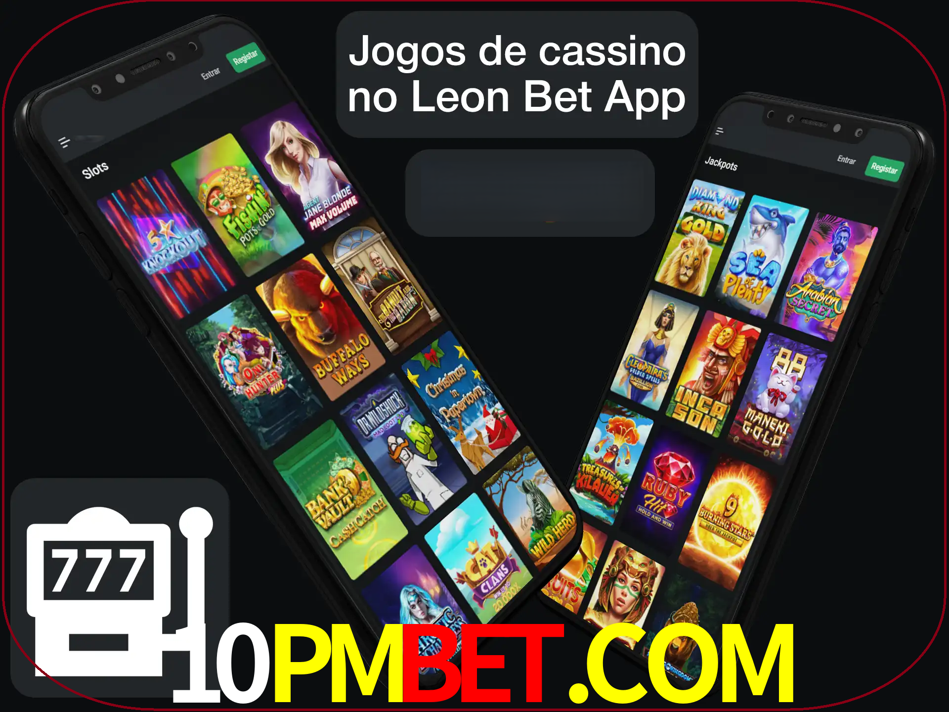 Escolha quais jogos de cassino jogar no app.