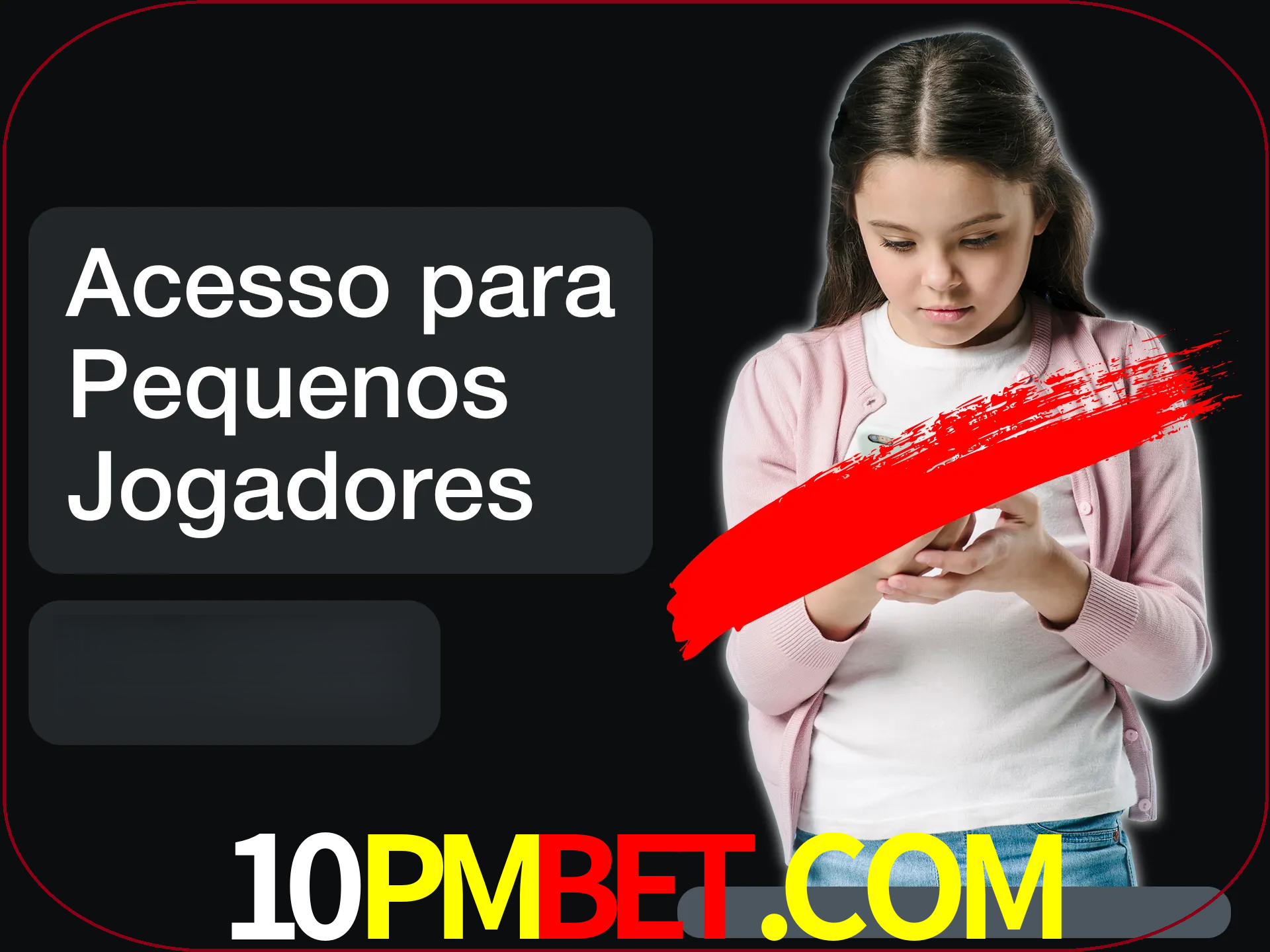As crianças não podem jogar jogos de cassino.